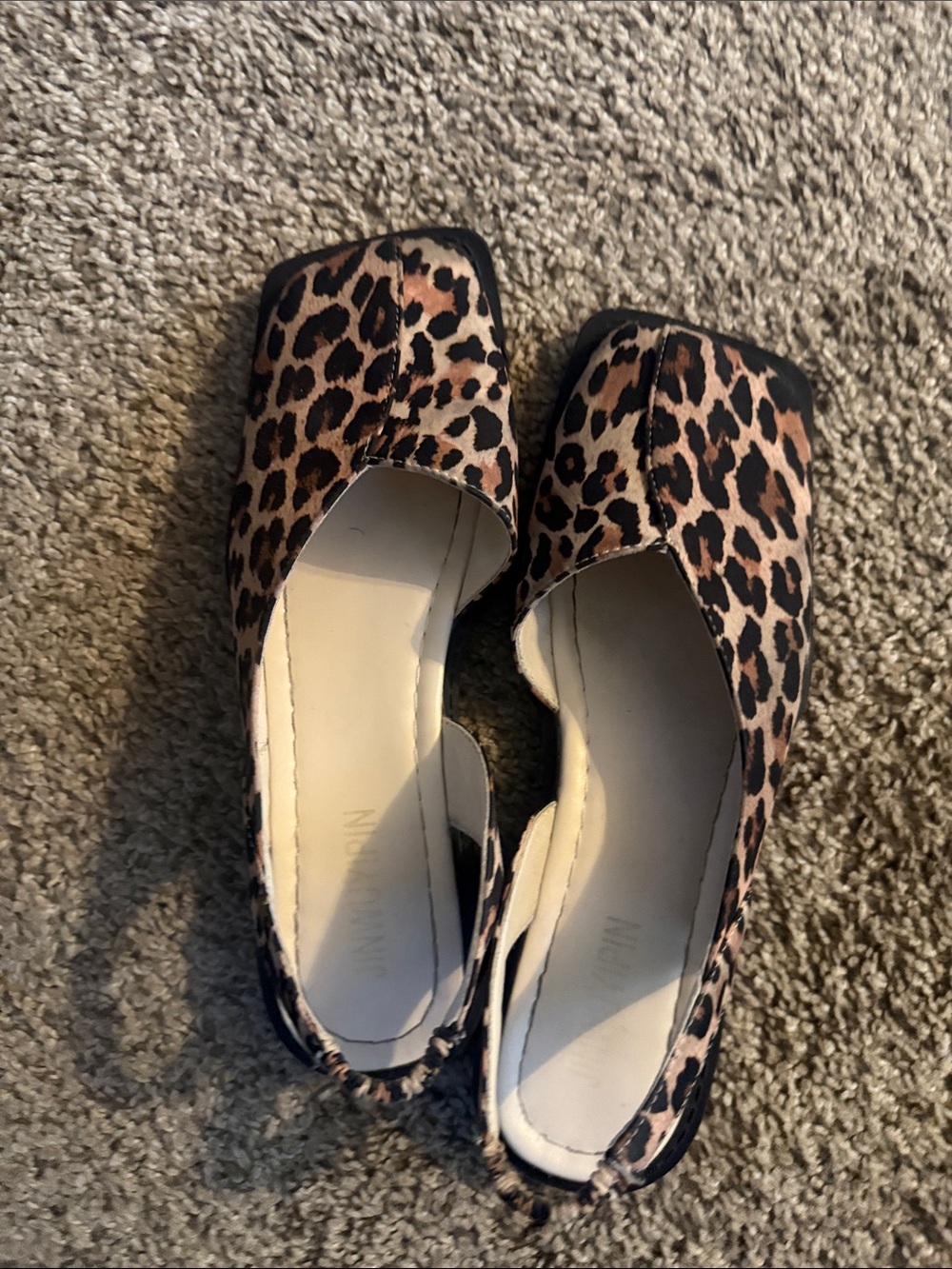 Leopard Print Square-Toe Women's Flats